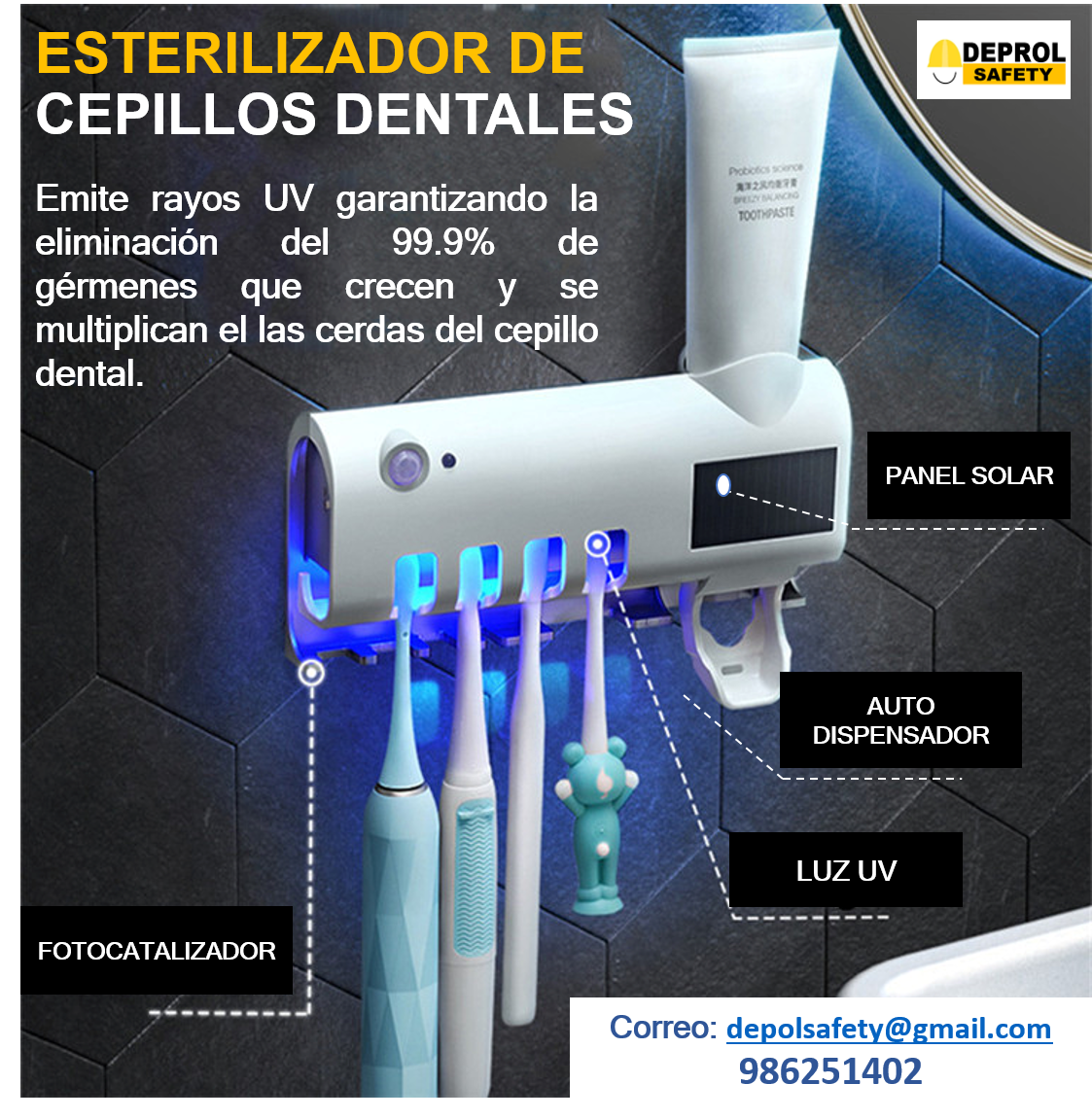 ESTERILIZADOR DE CEPILLOS UV