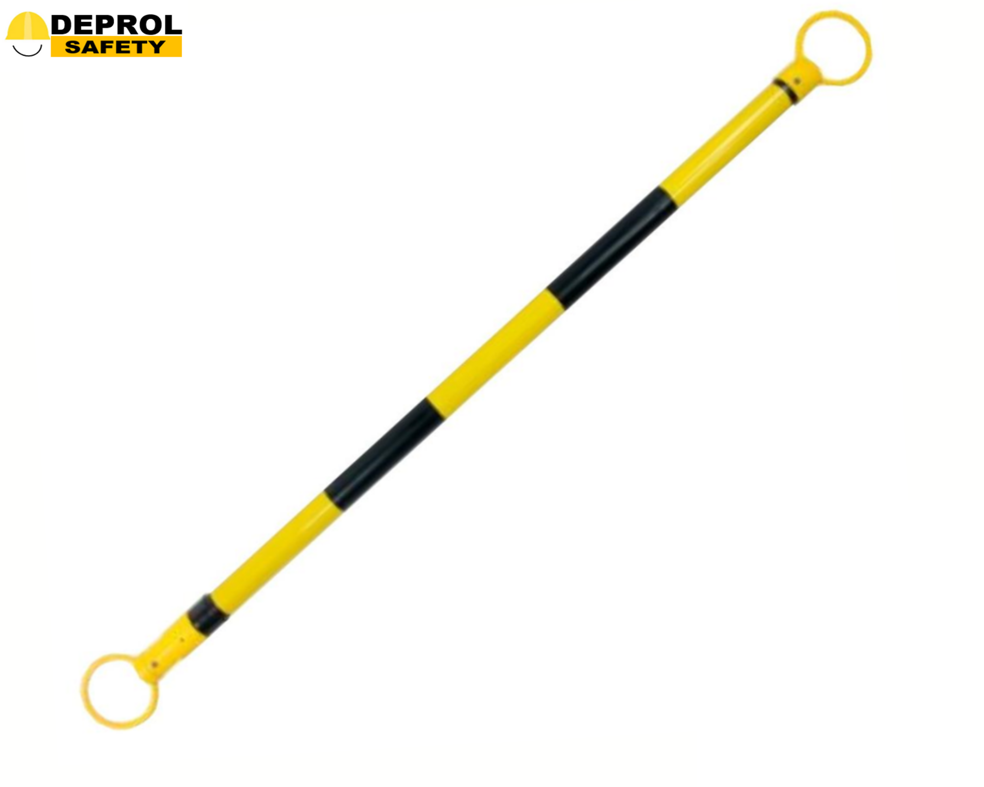 BARRA RETRÁCTIL DE PLÁSTICO DE 2.20 MTS AMARILLO Y NEGRO