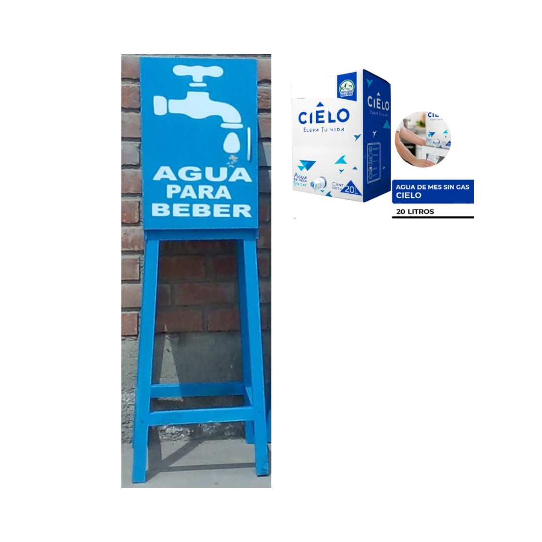 CAJA DE MADERA  PARA AGUA